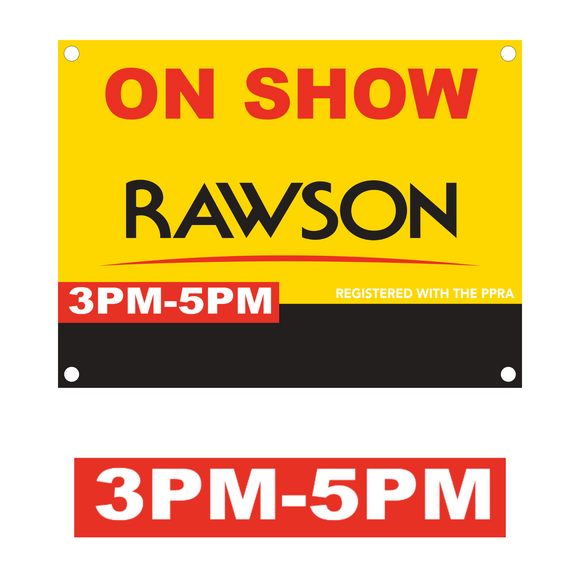 On Show time sticker | 3-5pm