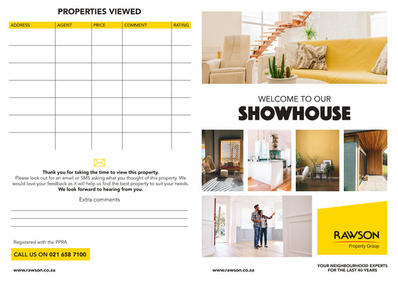 Showhouse brochure - pack of 100