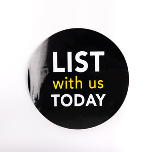 List with us today stickers